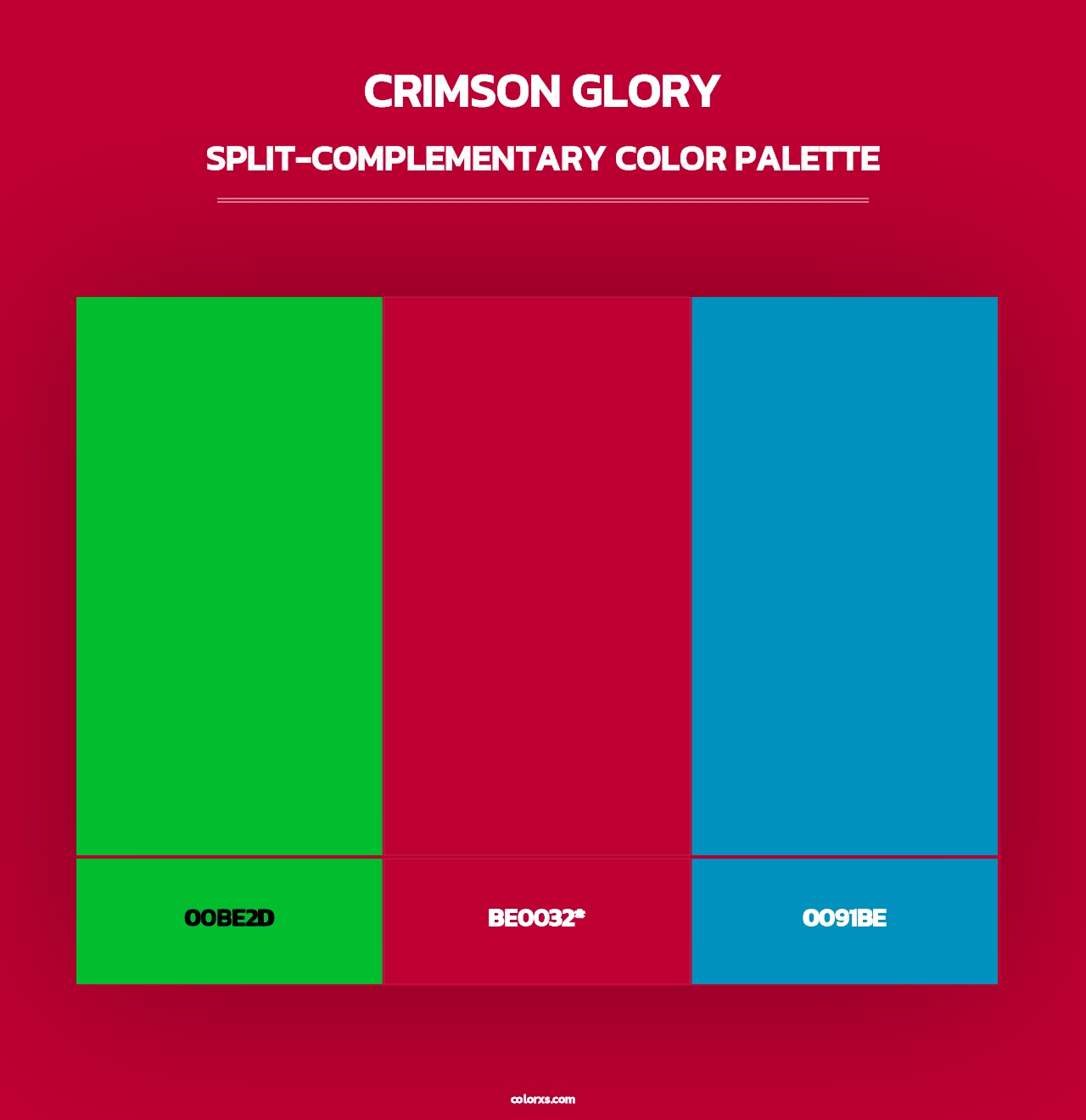Crimson Glory - Split-Complementary Color Palette