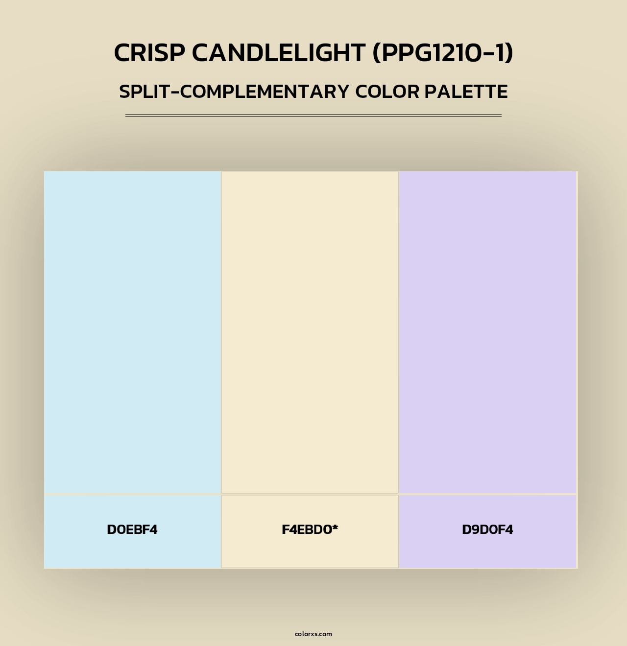 Crisp Candlelight (PPG1210-1) - Split-Complementary Color Palette
