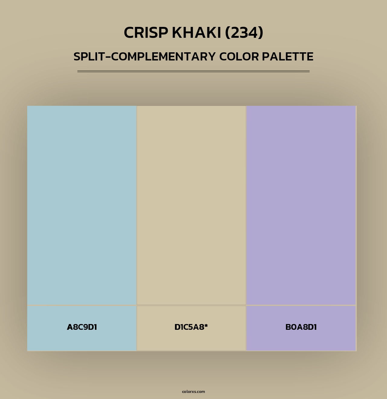 Crisp Khaki (234) - Split-Complementary Color Palette