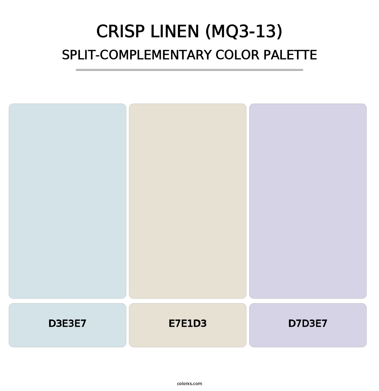 Crisp Linen (MQ3-13) - Split-Complementary Color Palette