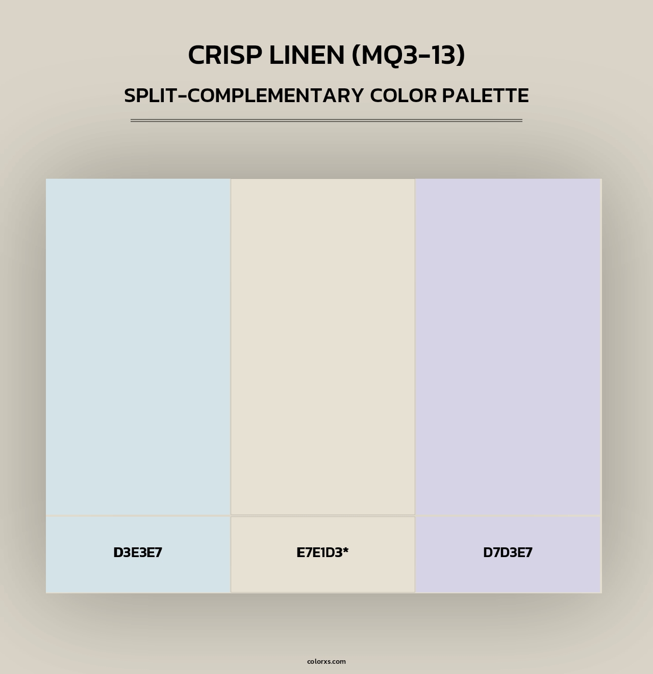 Crisp Linen (MQ3-13) - Split-Complementary Color Palette