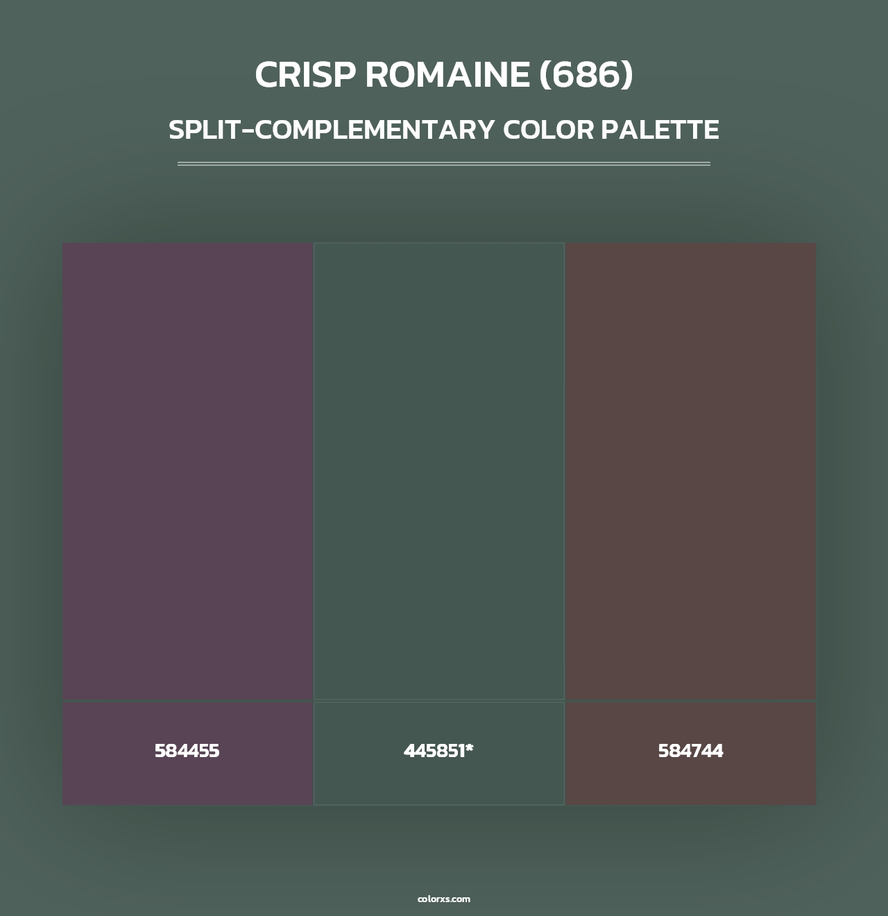 Crisp Romaine (686) - Split-Complementary Color Palette