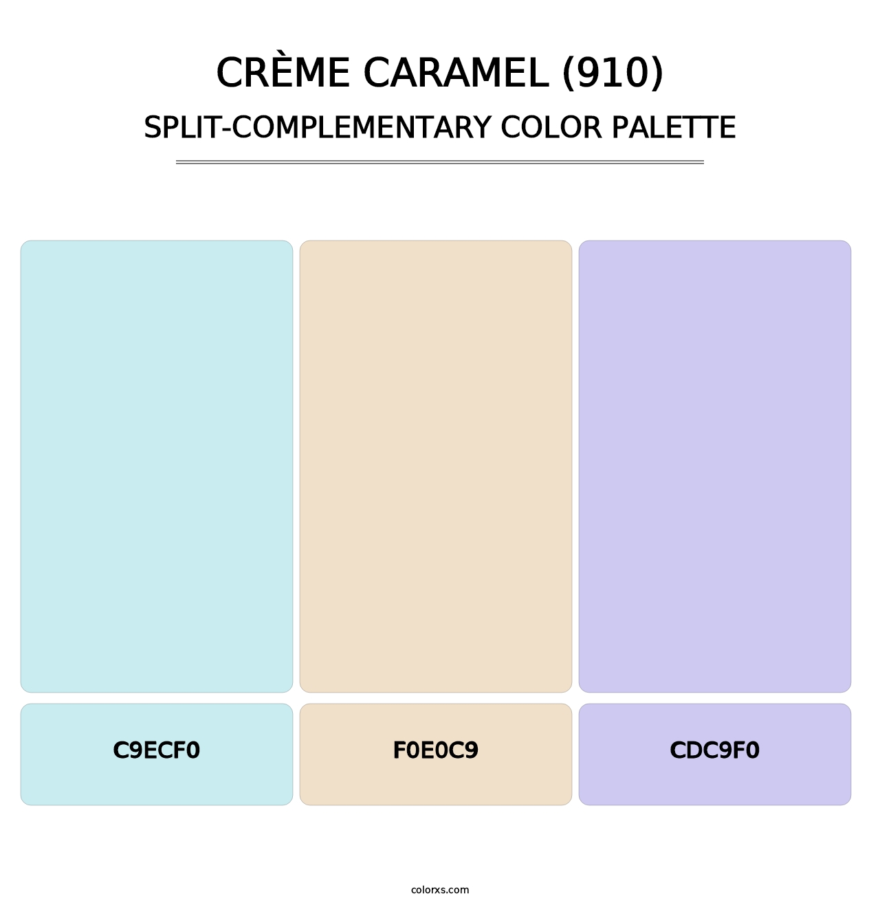 Crème Caramel (910) - Split-Complementary Color Palette