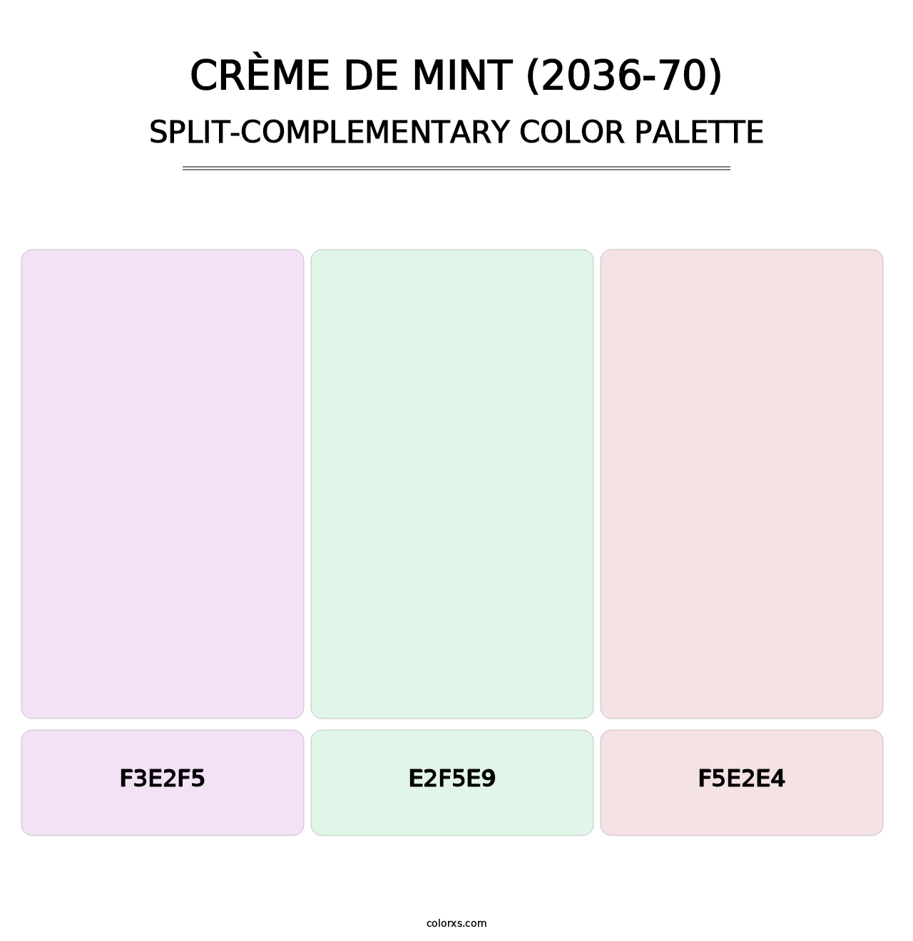 Crème de Mint (2036-70) - Split-Complementary Color Palette