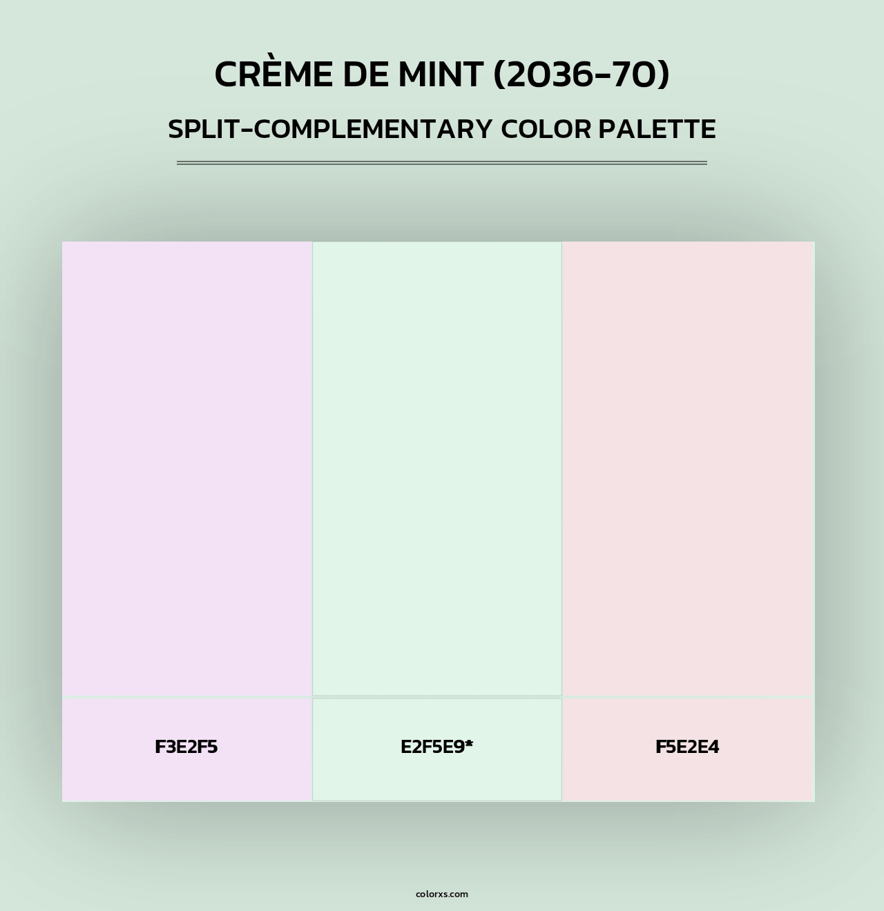 Crème de Mint (2036-70) - Split-Complementary Color Palette