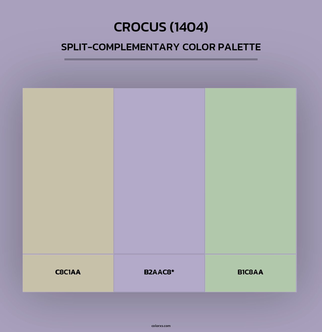 Crocus (1404) - Split-Complementary Color Palette