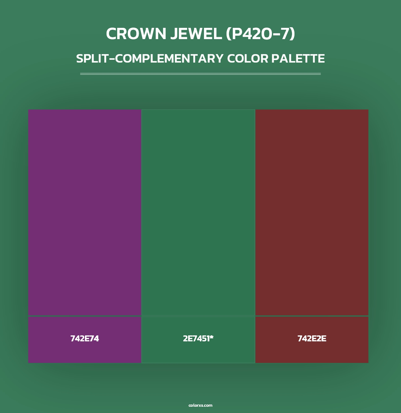 Crown Jewel (P420-7) - Split-Complementary Color Palette