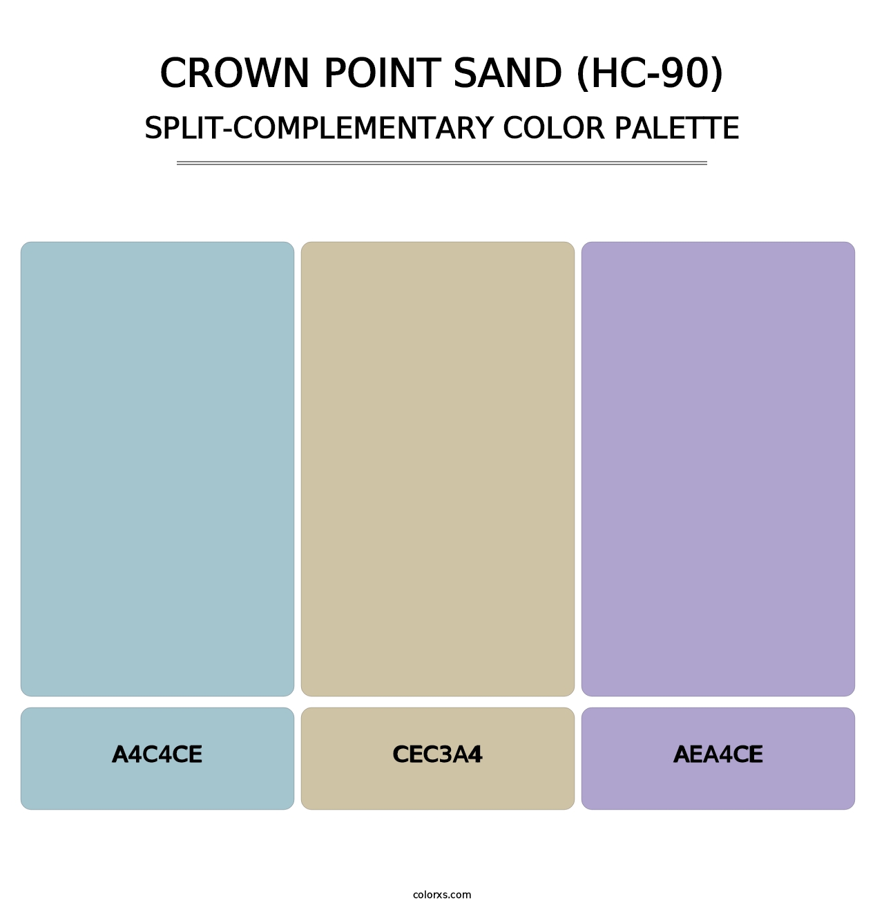 Crown Point Sand (HC-90) - Split-Complementary Color Palette