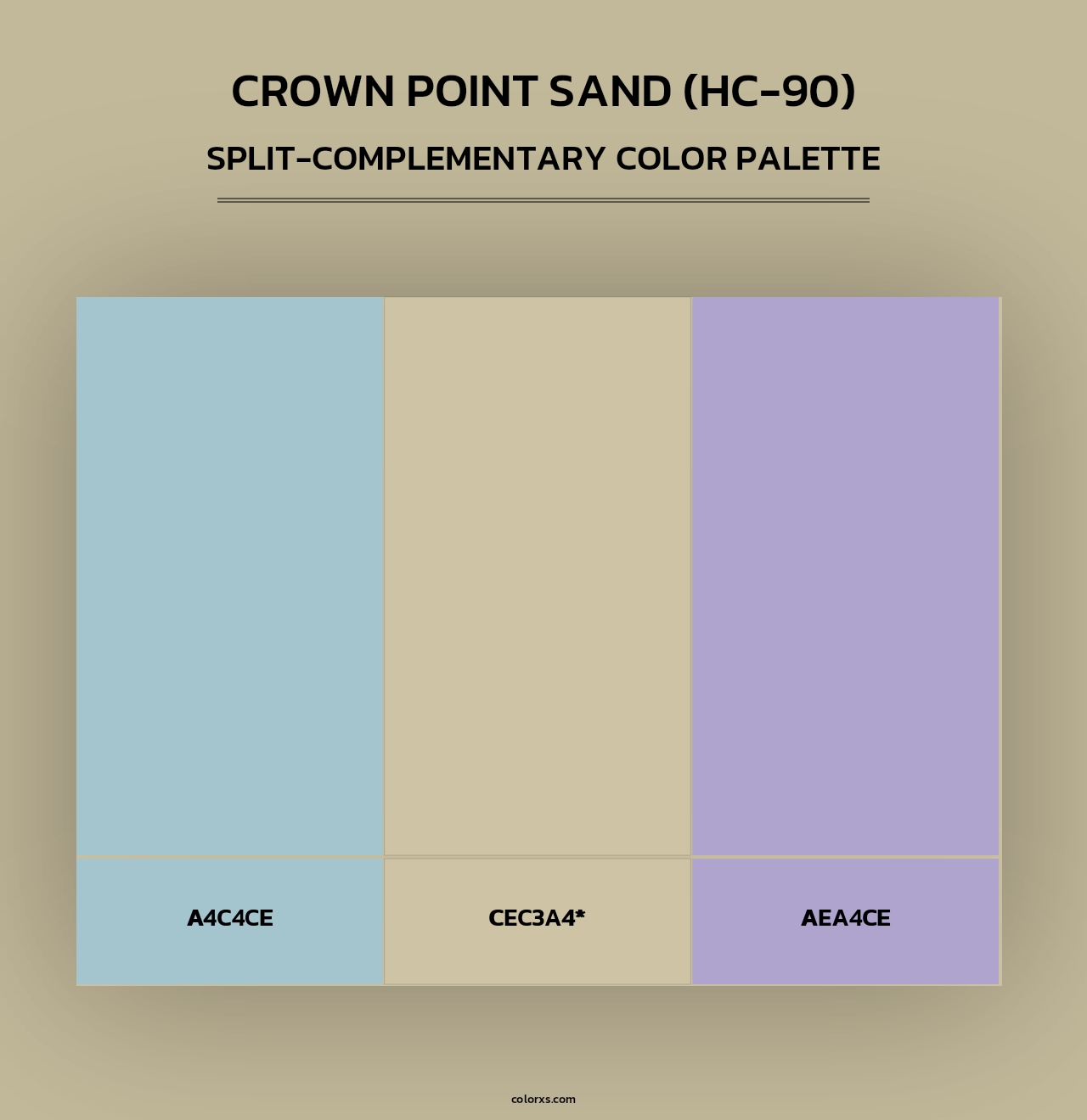 Crown Point Sand (HC-90) - Split-Complementary Color Palette