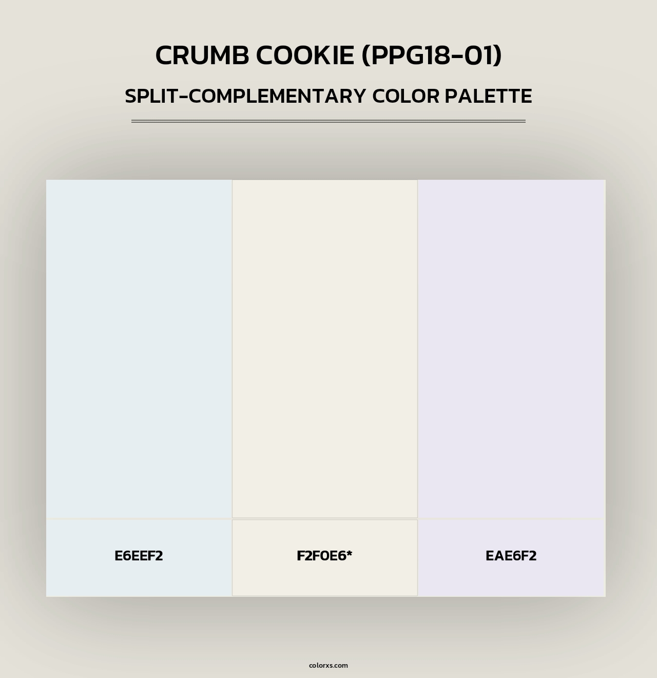 Crumb Cookie (PPG18-01) - Split-Complementary Color Palette