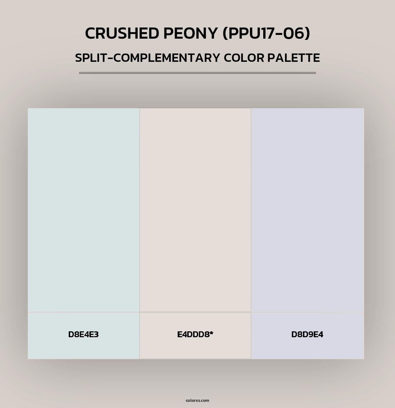 Crushed Peony (PPU17-06) - Split-Complementary Color Palette