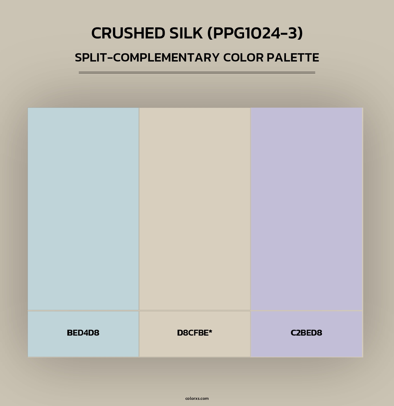 Crushed Silk (PPG1024-3) - Split-Complementary Color Palette