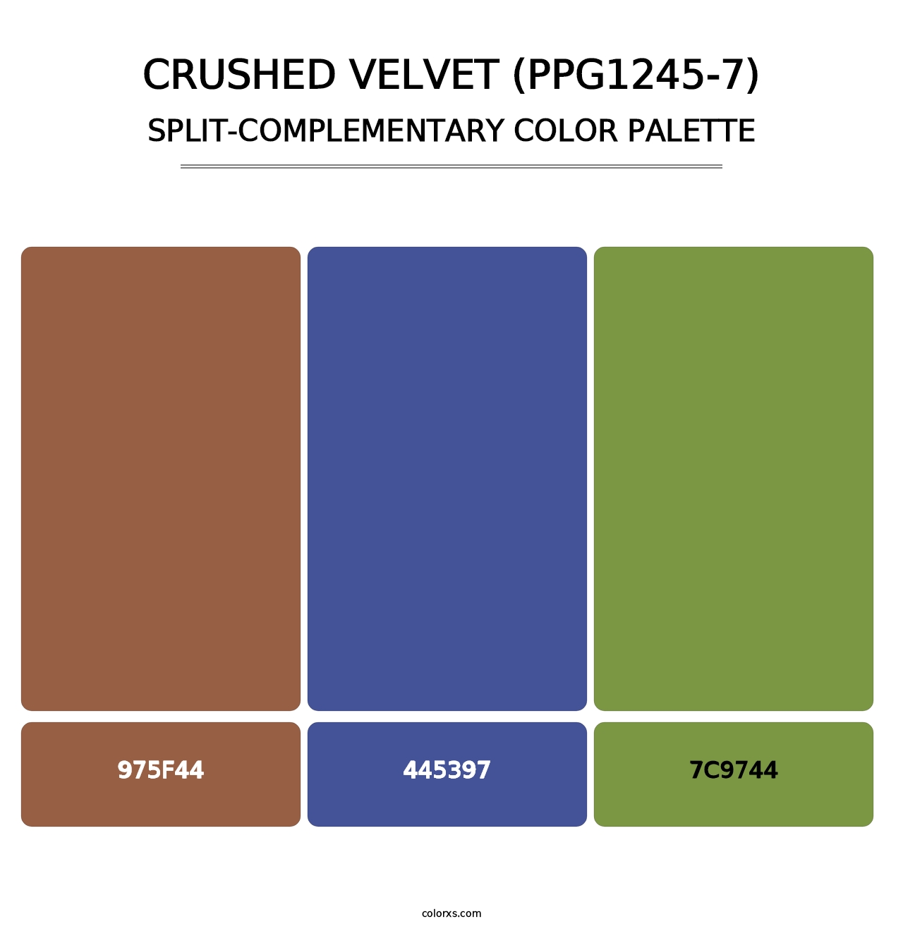 Crushed Velvet (PPG1245-7) - Split-Complementary Color Palette