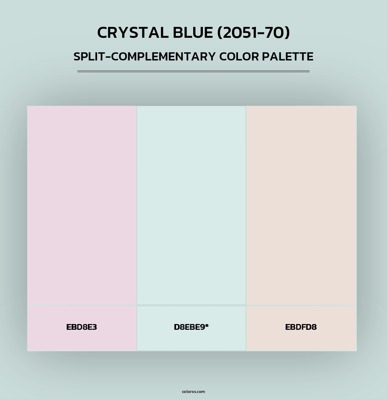 Crystal Blue (2051-70) - Split-Complementary Color Palette