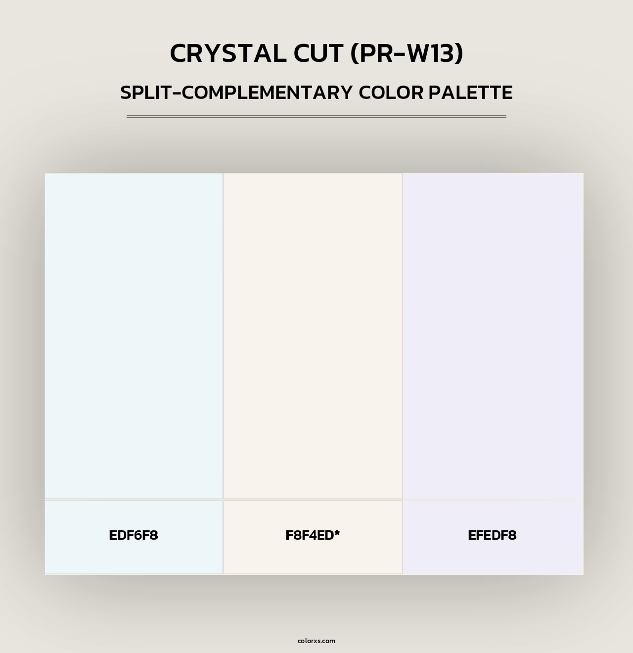 Crystal Cut (PR-W13) - Split-Complementary Color Palette