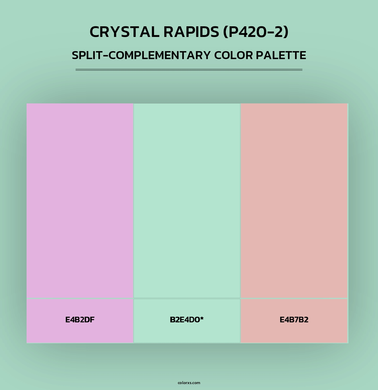 Crystal Rapids (P420-2) - Split-Complementary Color Palette