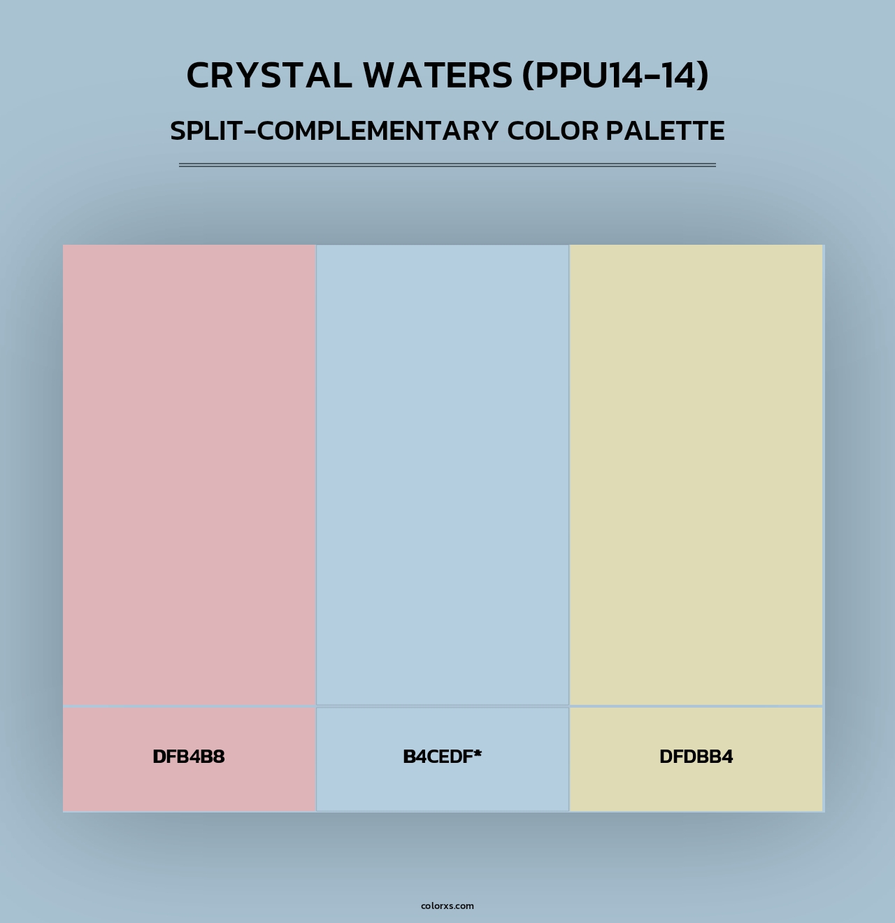 Crystal Waters (PPU14-14) - Split-Complementary Color Palette