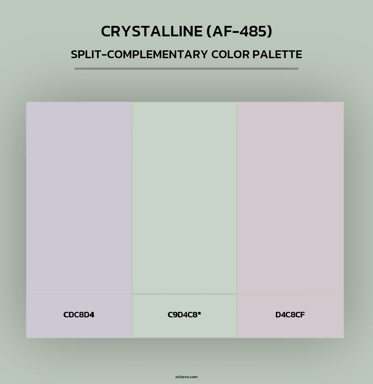 Crystalline (AF-485) - Split-Complementary Color Palette