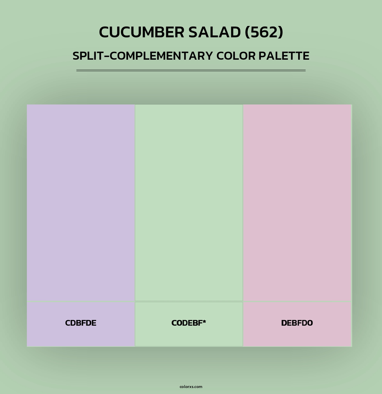 Cucumber Salad (562) - Split-Complementary Color Palette