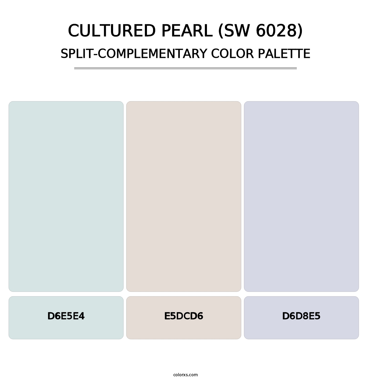 Cultured Pearl (SW 6028) - Split-Complementary Color Palette