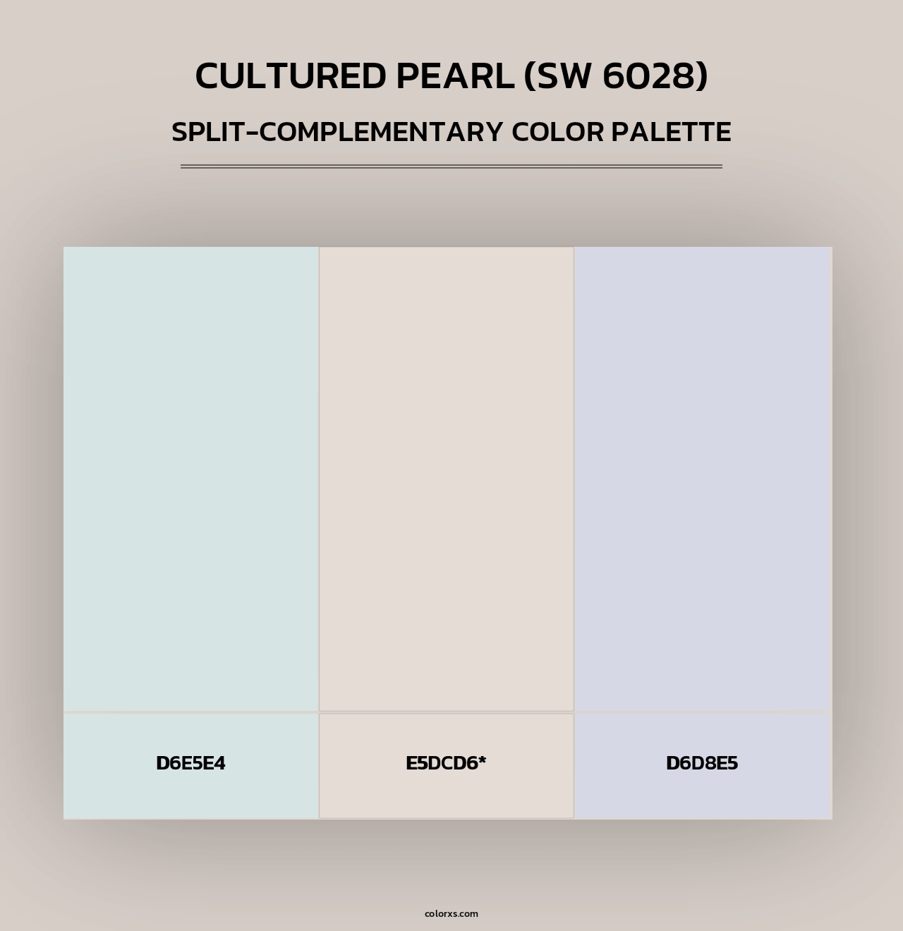 Cultured Pearl (SW 6028) - Split-Complementary Color Palette