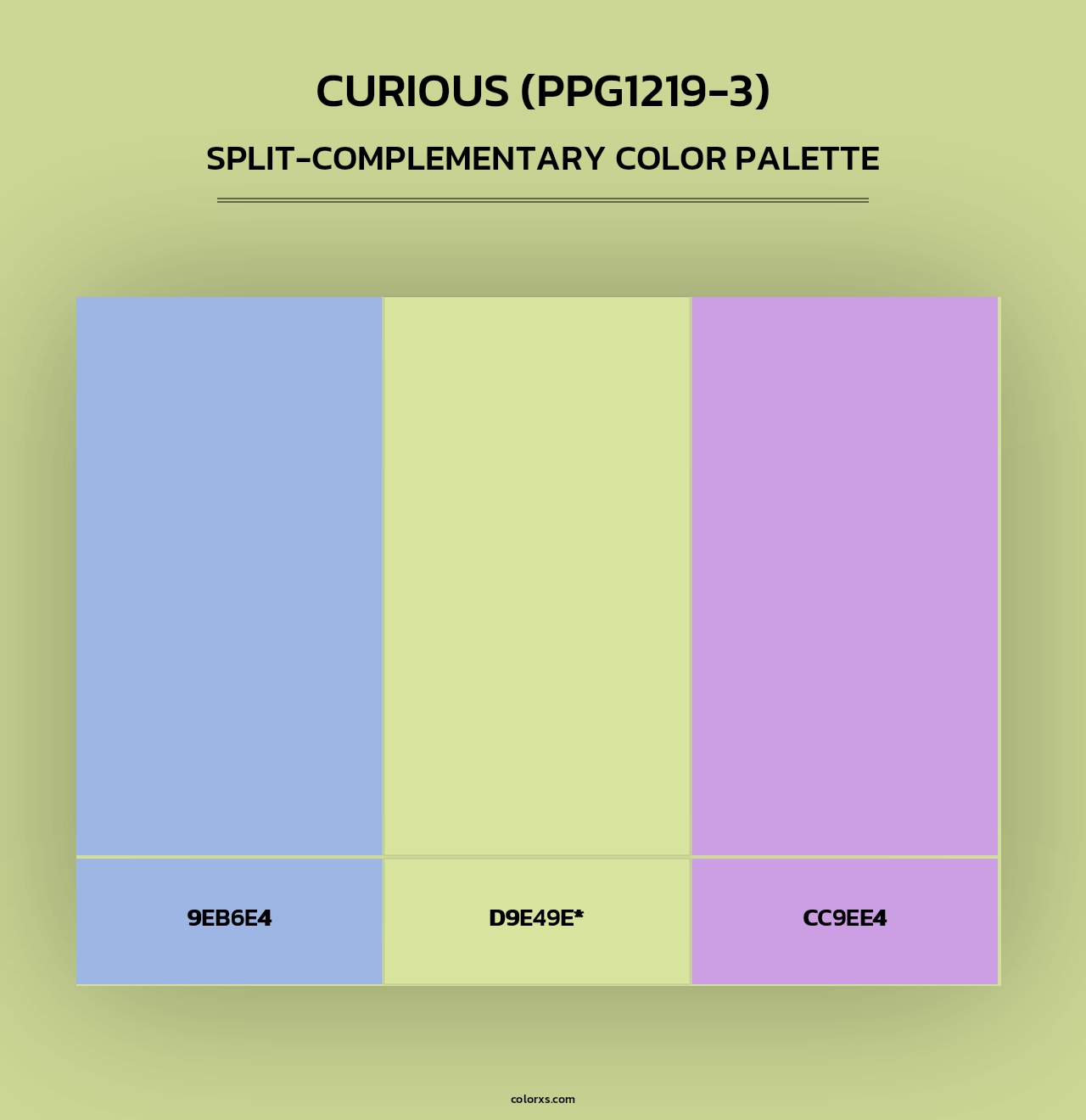 Curious (PPG1219-3) - Split-Complementary Color Palette