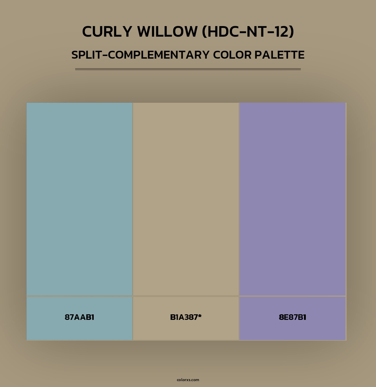 Curly Willow (HDC-NT-12) - Split-Complementary Color Palette