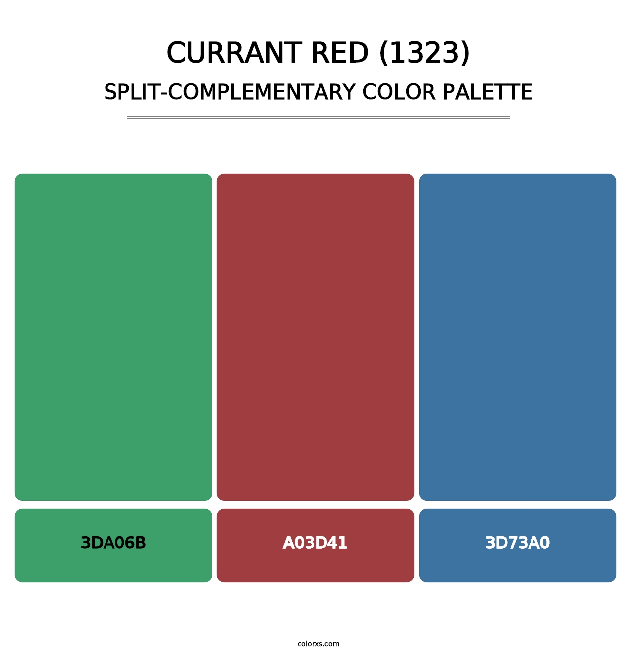 Currant Red (1323) - Split-Complementary Color Palette