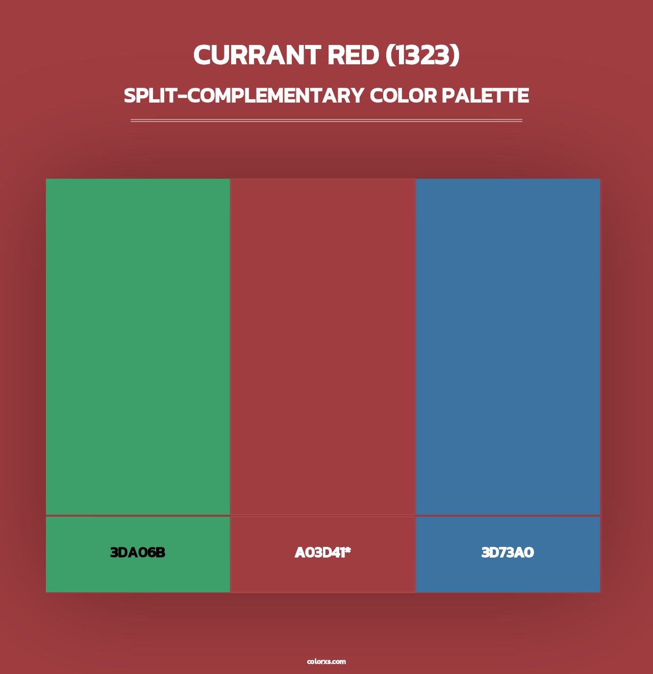 Currant Red (1323) - Split-Complementary Color Palette