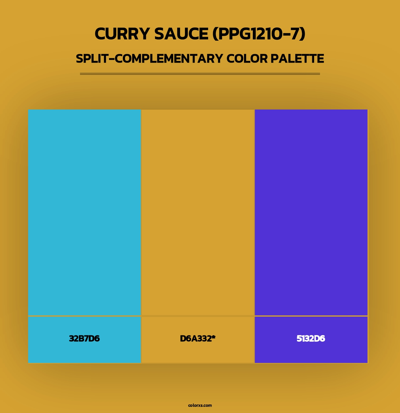 Curry Sauce (PPG1210-7) - Split-Complementary Color Palette