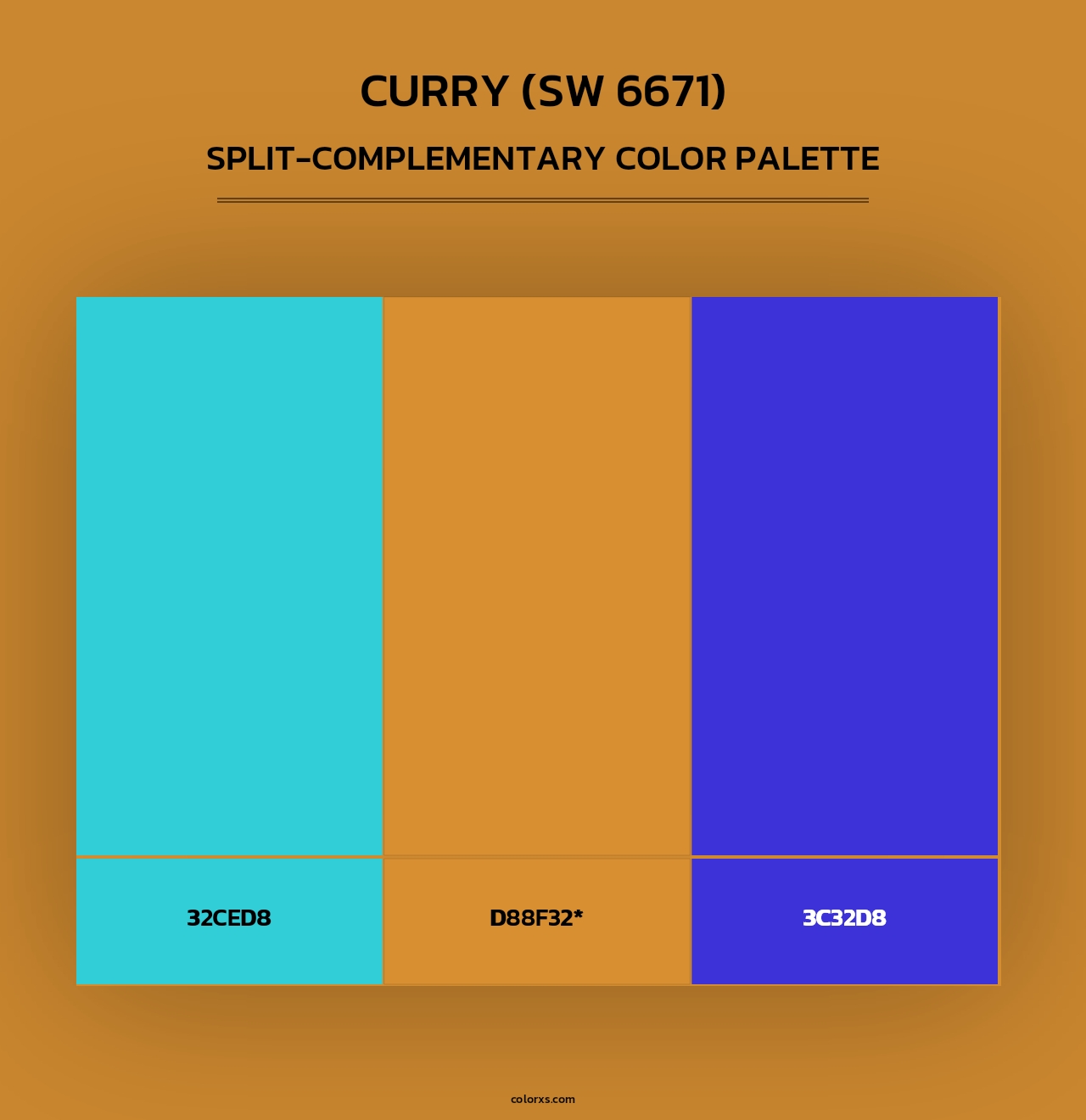 Curry (SW 6671) - Split-Complementary Color Palette