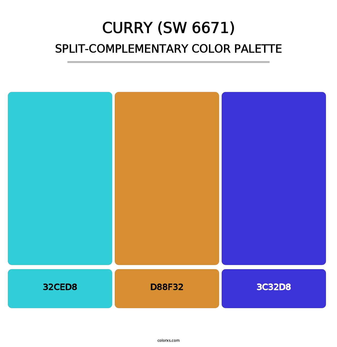 Curry (SW 6671) - Split-Complementary Color Palette