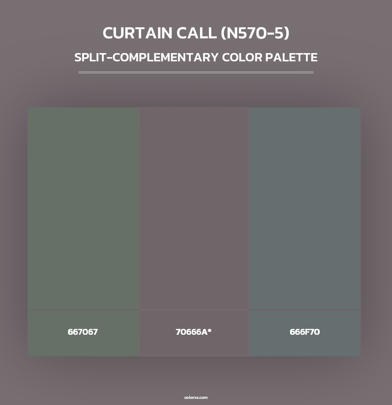 Curtain Call (N570-5) - Split-Complementary Color Palette
