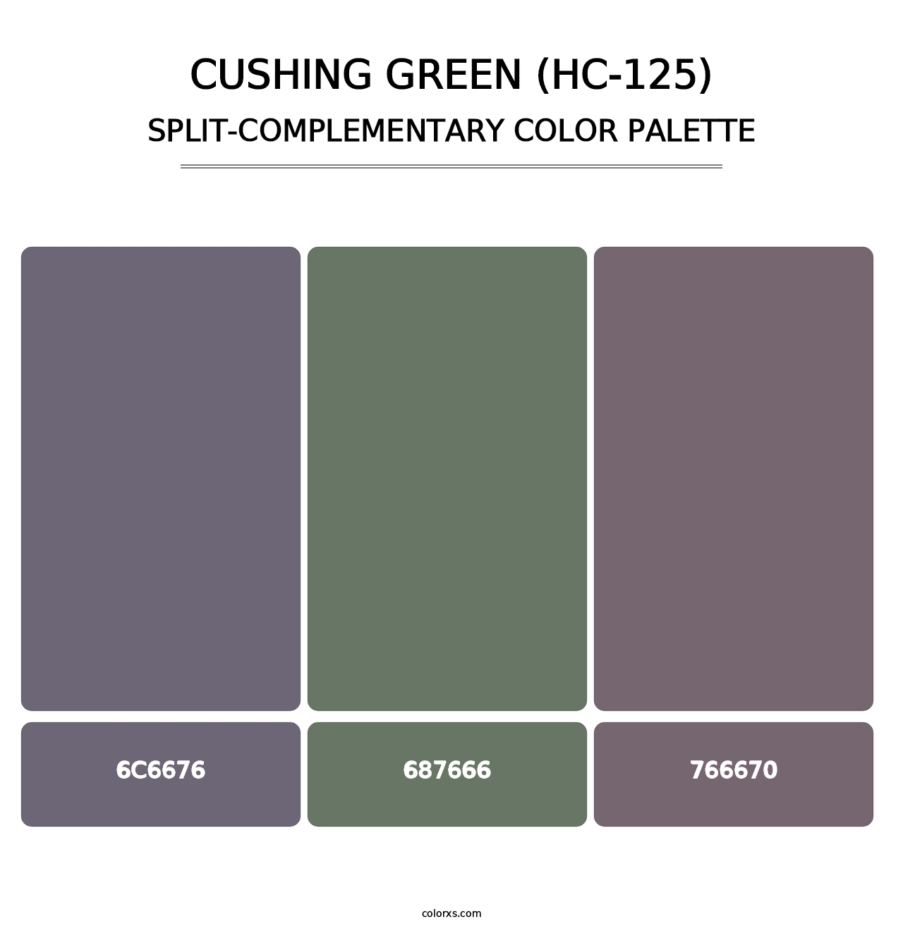 Cushing Green (HC-125) - Split-Complementary Color Palette