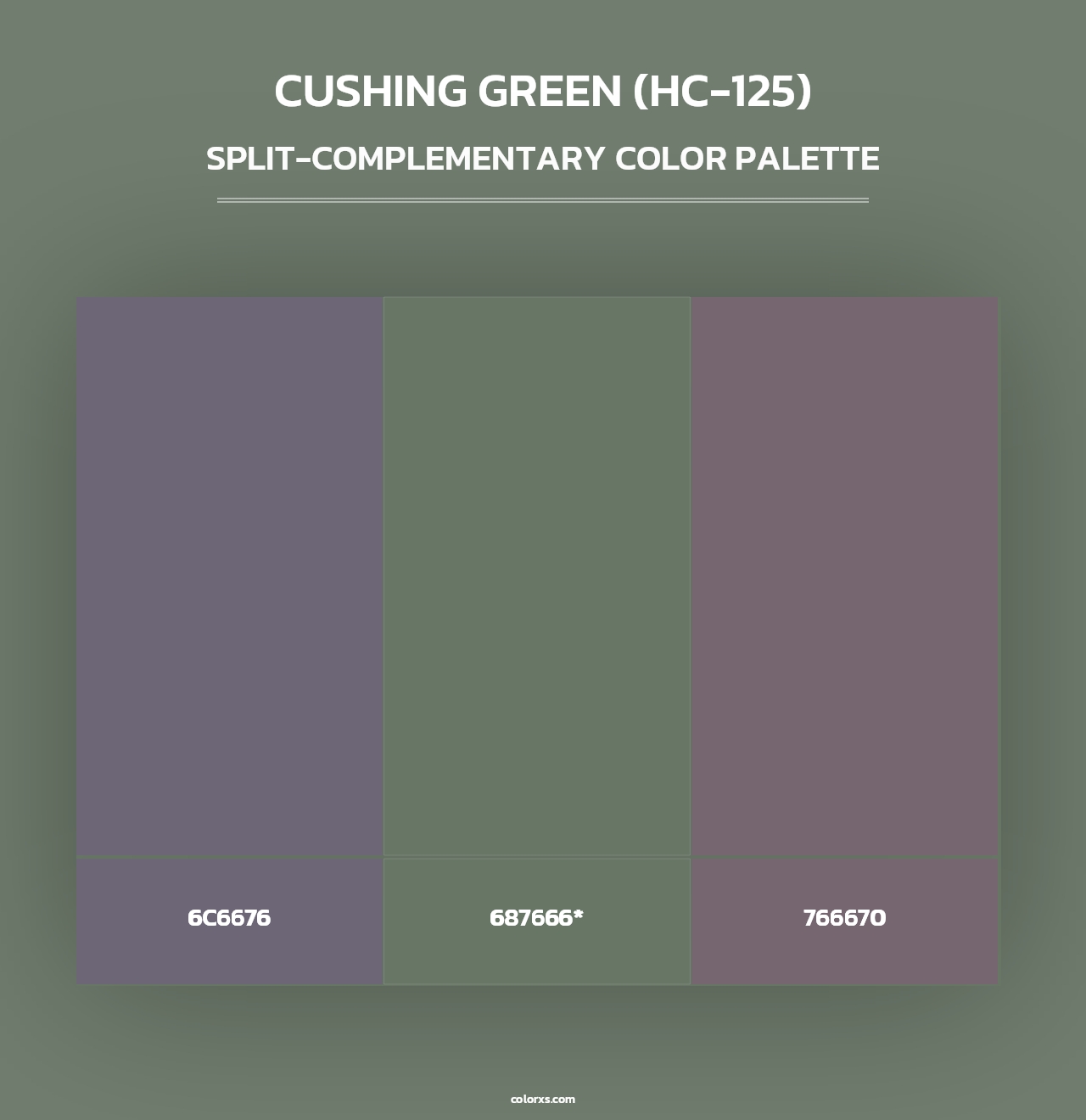 Cushing Green (HC-125) - Split-Complementary Color Palette