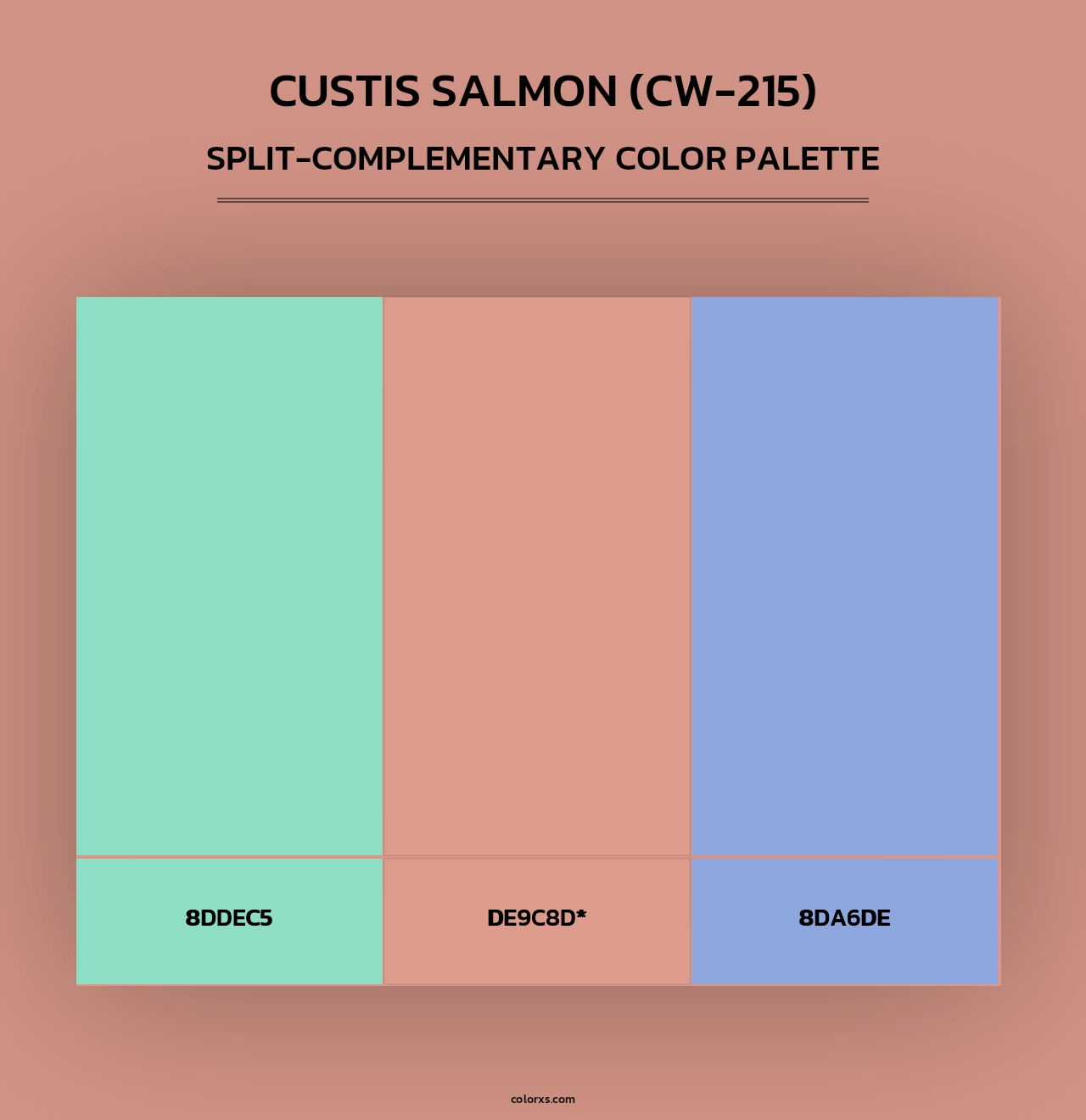 Custis Salmon (CW-215) - Split-Complementary Color Palette