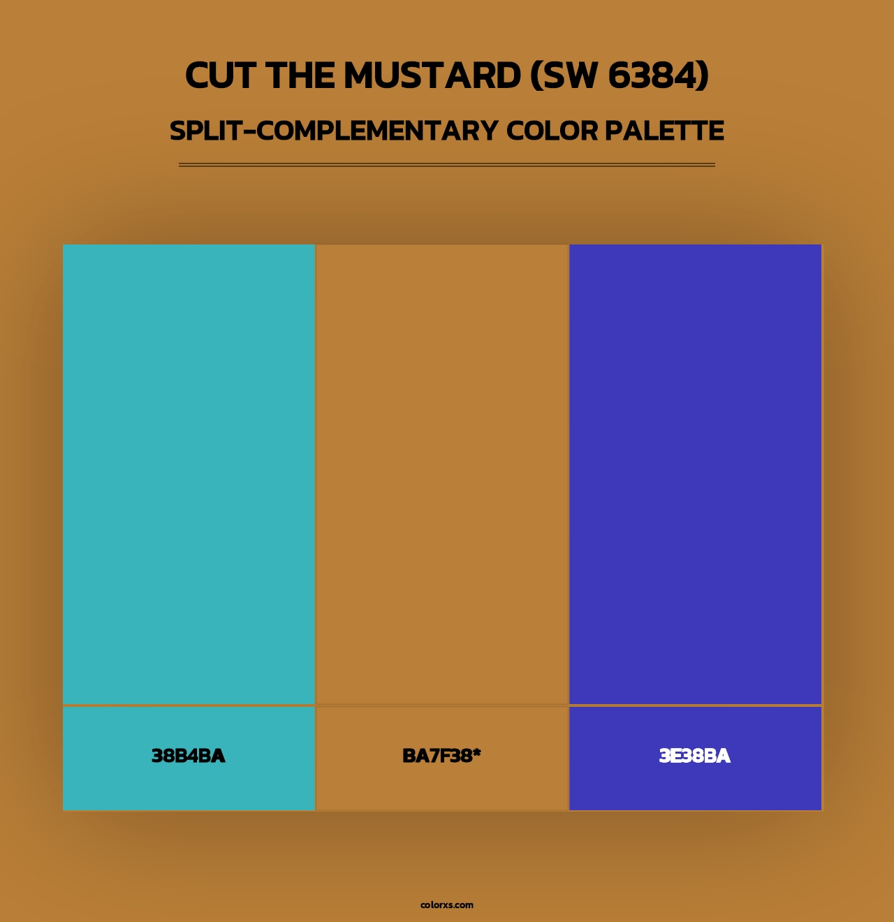 Cut the Mustard (SW 6384) - Split-Complementary Color Palette