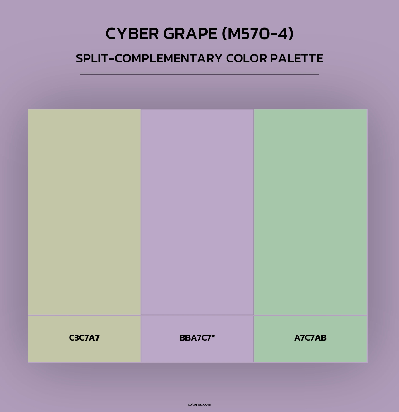 Cyber Grape (M570-4) - Split-Complementary Color Palette