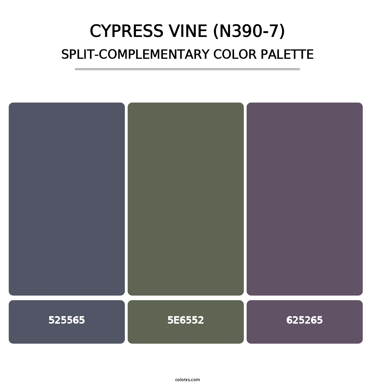 Cypress Vine (N390-7) - Split-Complementary Color Palette