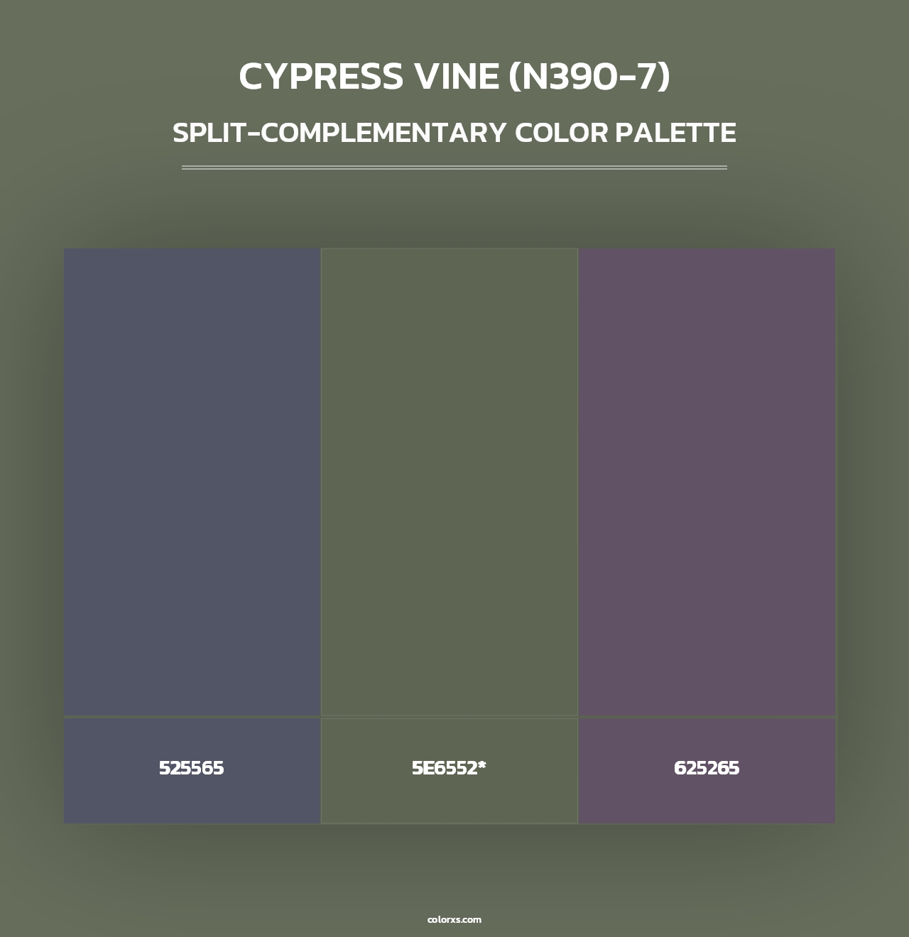 Cypress Vine (N390-7) - Split-Complementary Color Palette