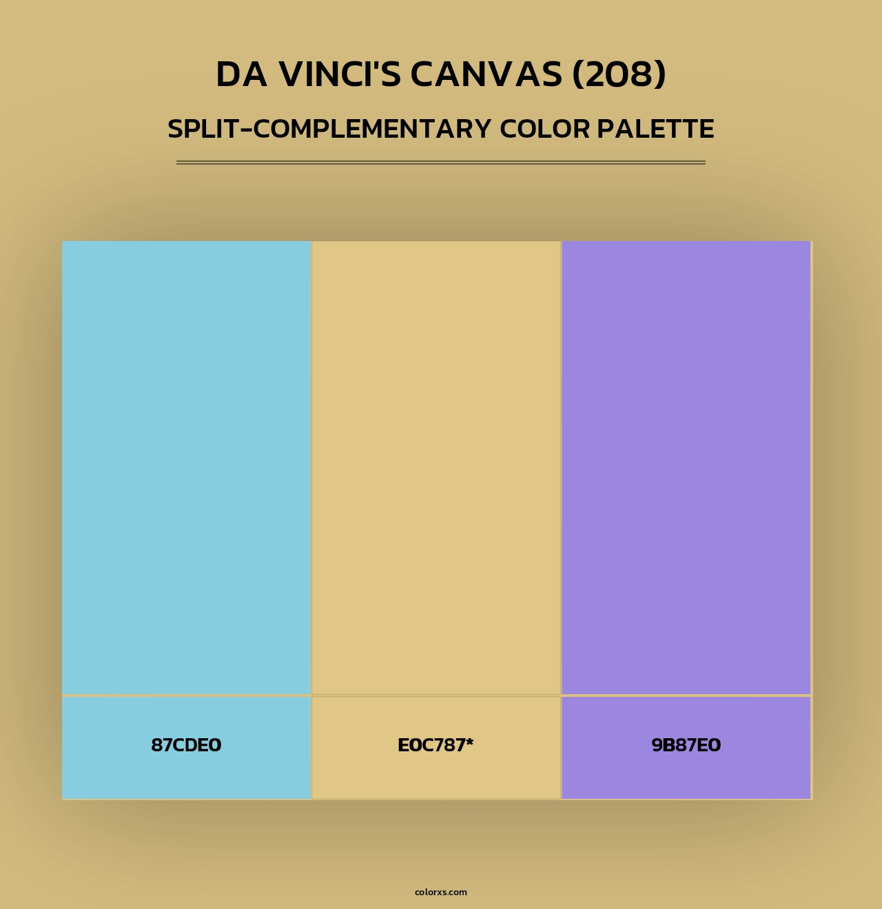 Da Vinci's Canvas (208) - Split-Complementary Color Palette