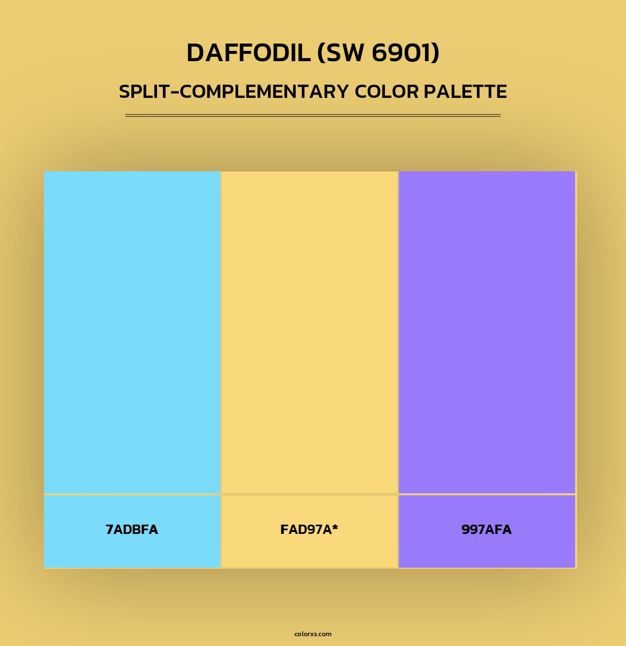 Daffodil (SW 6901) - Split-Complementary Color Palette