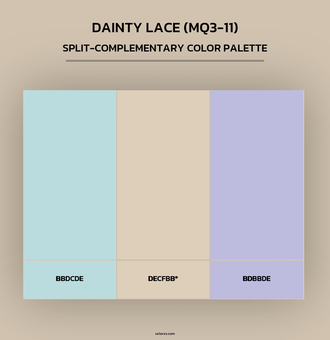 Dainty Lace (MQ3-11) - Split-Complementary Color Palette