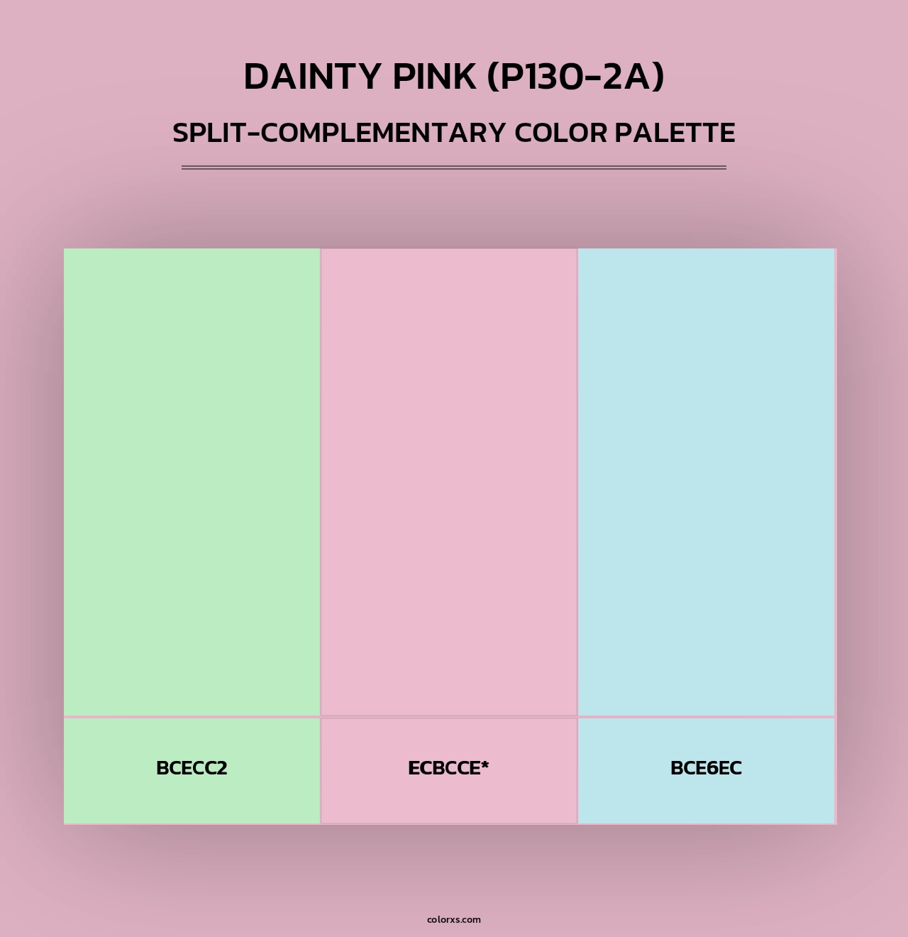 Dainty Pink (P130-2A) - Split-Complementary Color Palette