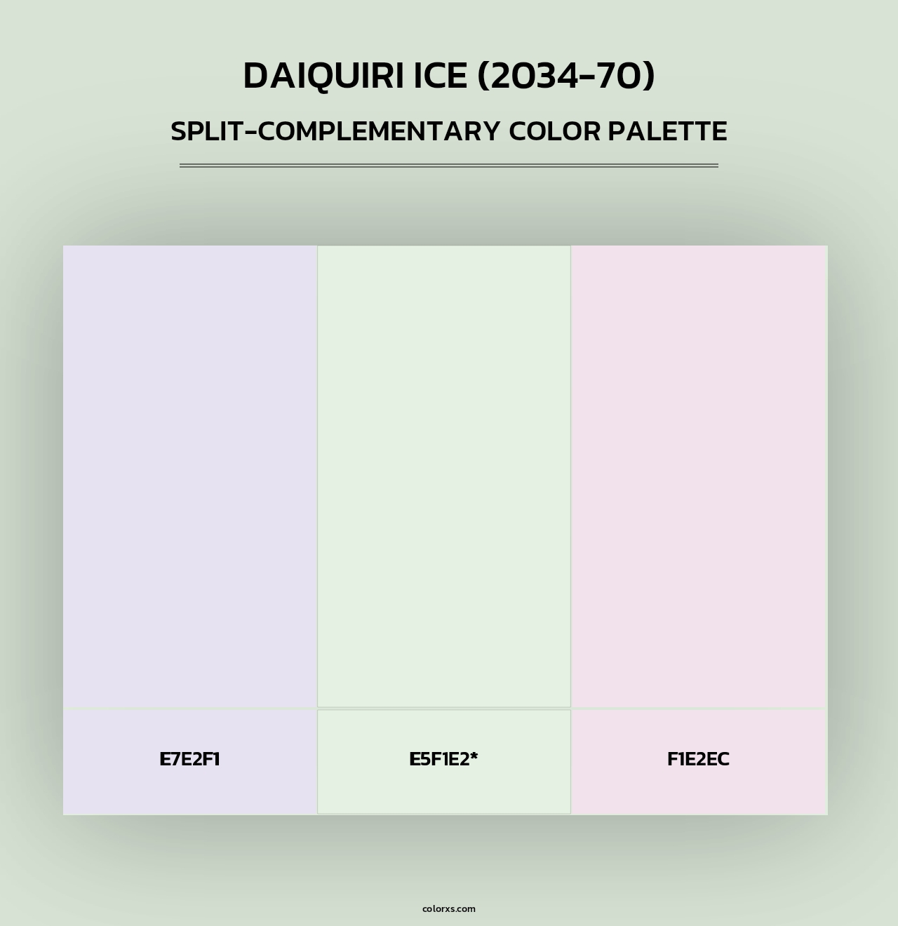 Daiquiri Ice (2034-70) - Split-Complementary Color Palette