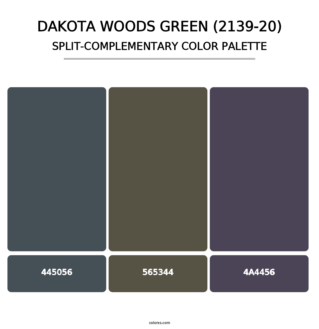 Dakota Woods Green (2139-20) - Split-Complementary Color Palette