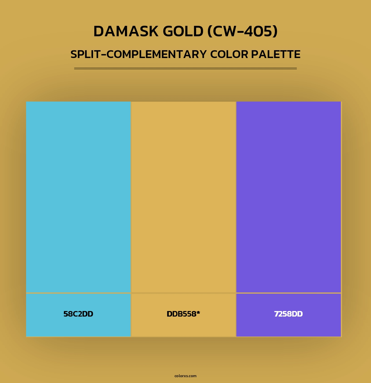 Damask Gold (CW-405) - Split-Complementary Color Palette