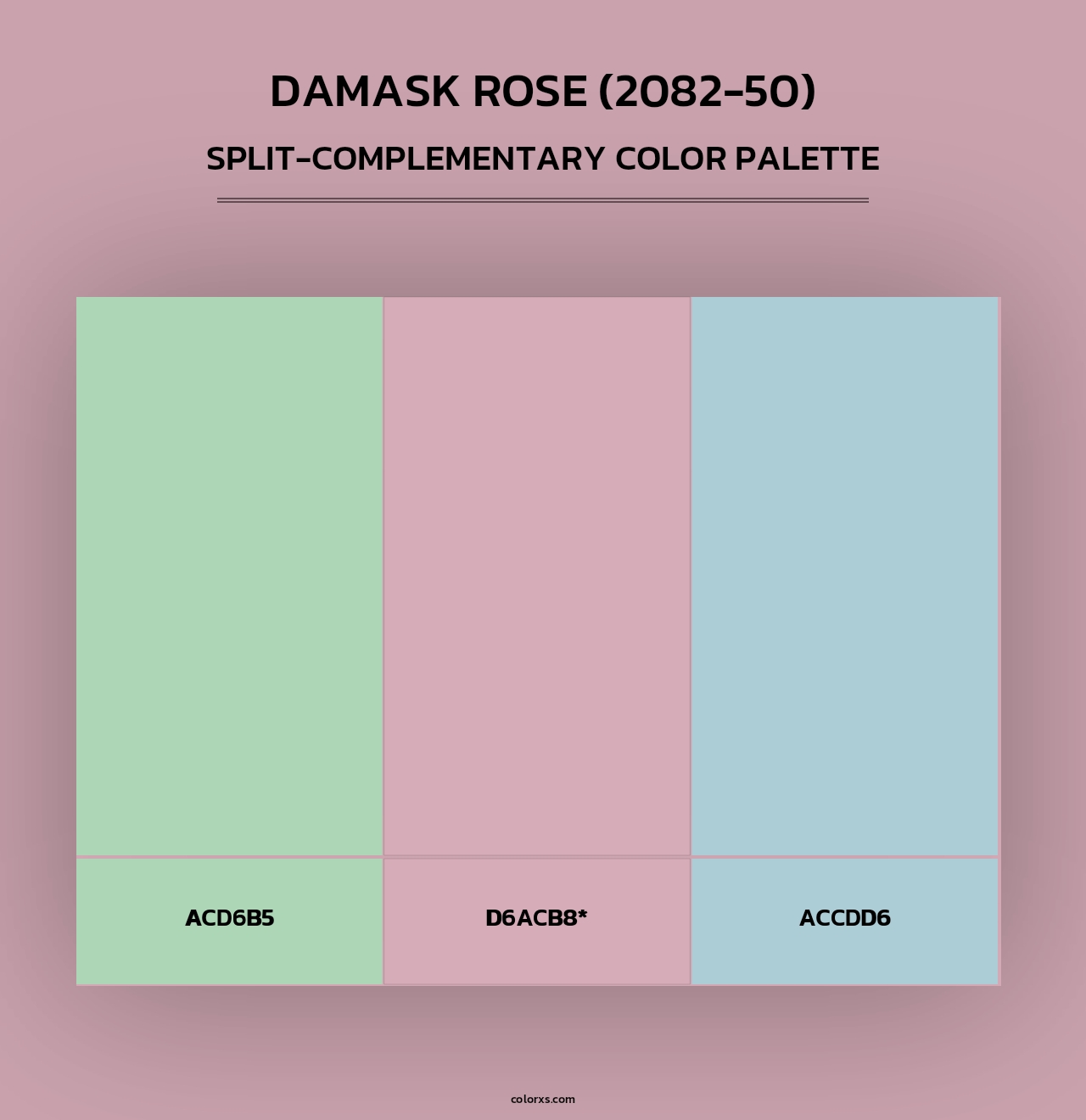Damask Rose (2082-50) - Split-Complementary Color Palette