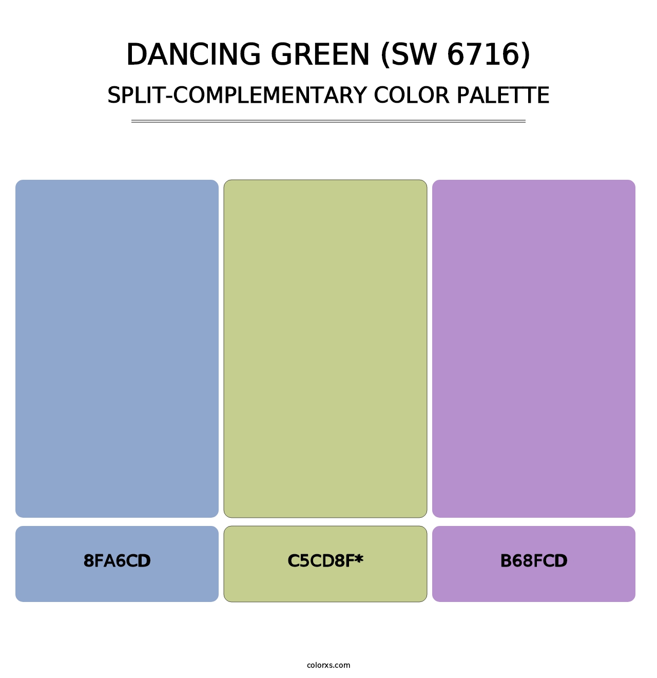 Dancing Green (SW 6716) - Split-Complementary Color Palette