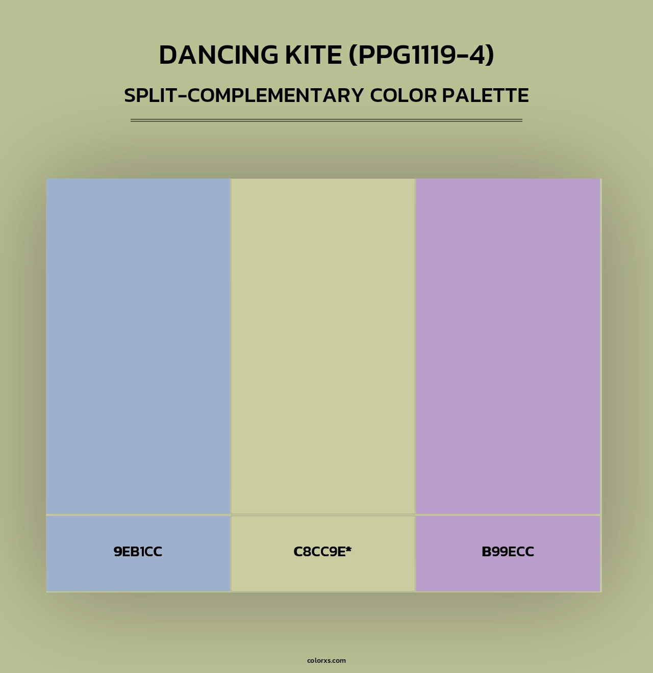 Dancing Kite (PPG1119-4) - Split-Complementary Color Palette